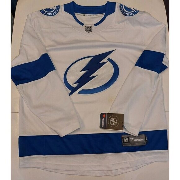 Fanatics Other - Fanatics NHL Tampa Bay Lightning Breakaway Jersey Mens Size Medium White Blue